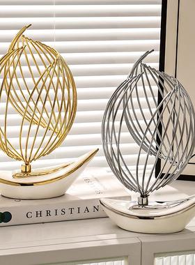 轻奢高档一帆风顺帆船摆件家居客厅玄关电视柜酒柜寓意好的装饰严