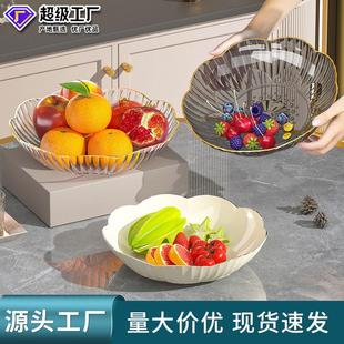 源头厂家网红果盘家用客厅茶几点心糖果零食盘轻奢风高颜值水果盘