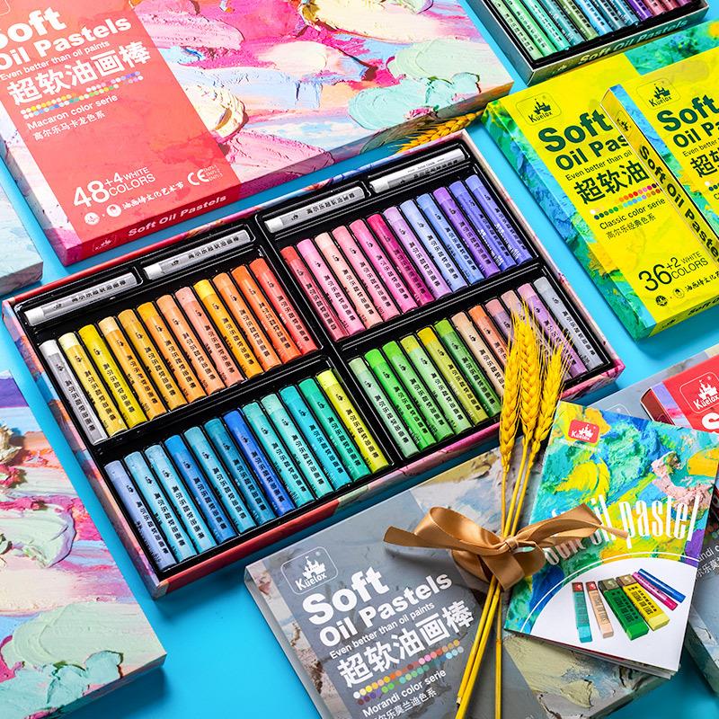 高尔乐超软油画棒软性重彩棒炫彩棒套装儿童12色24色36色蜡笔
