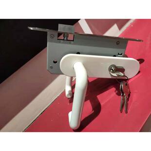 304不锈钢防火门锁黑色 6072医院办公室锁 白色尼龙连体把手5572