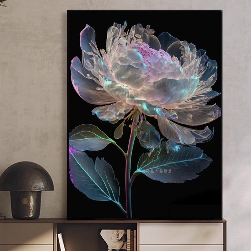 玫瑰高颜值5D钻石画2024新简单花客厅卧室糊画十字绣绣