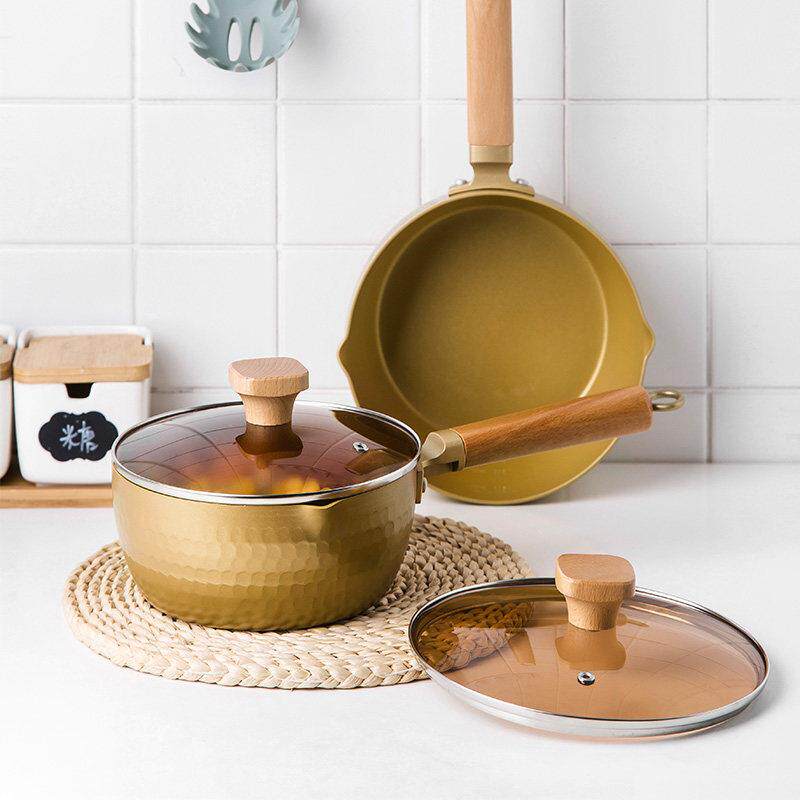 雪平锅家用锅具组合套装煮面 面锅奶锅炖锅汤锅泡面 面锅宝宝副食