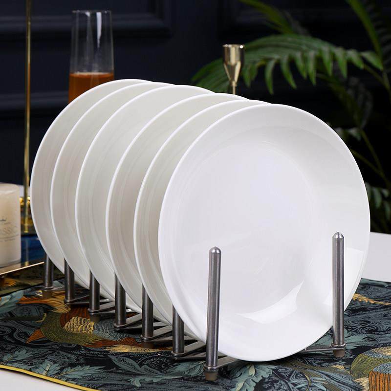 景德镇骨瓷盘盘子家用深口碟子陶瓷餐盘组合套装纯白深盘白瓷餐具,餐饮具,盘,淘宝优惠券,粉丝福利购,淘宝优惠卷