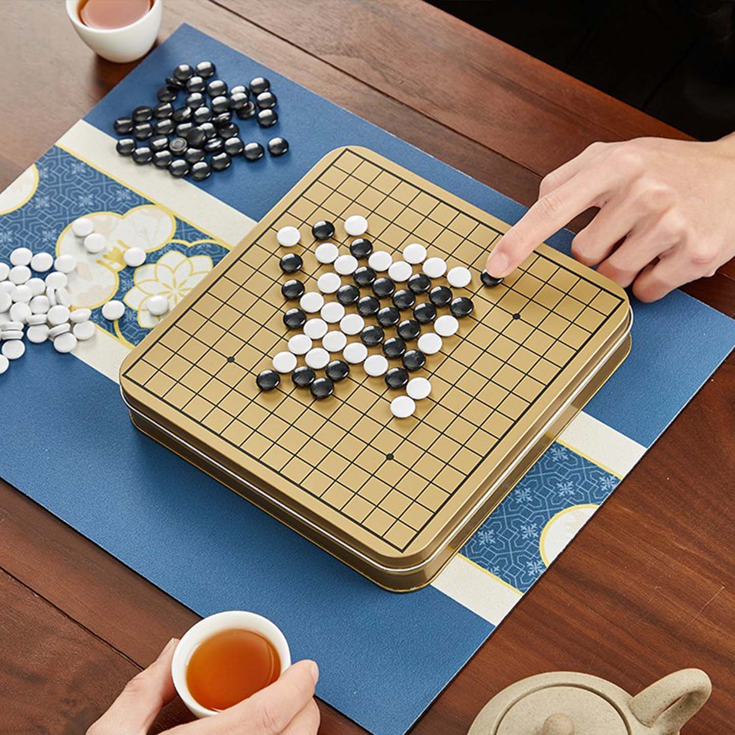 五子棋跳棋象棋三合一黑白围棋旅行便携多人棋游戏棋围炉煮茶棋盘