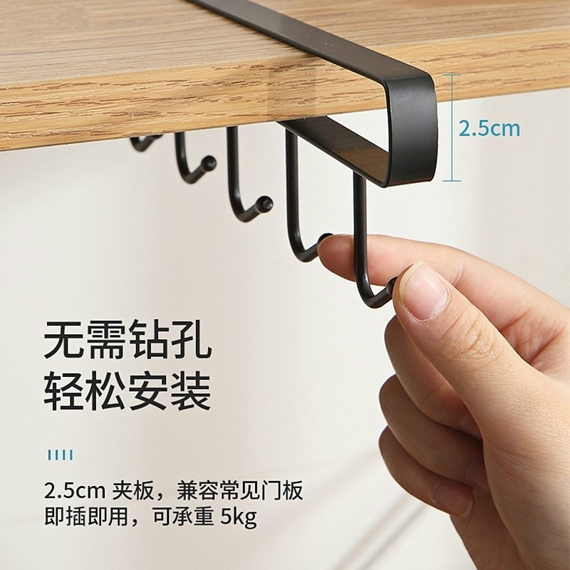 门后挂钩挂衣架卧室门上免打孔无痕门背式收纳帽子衣服挂架衣帽钩