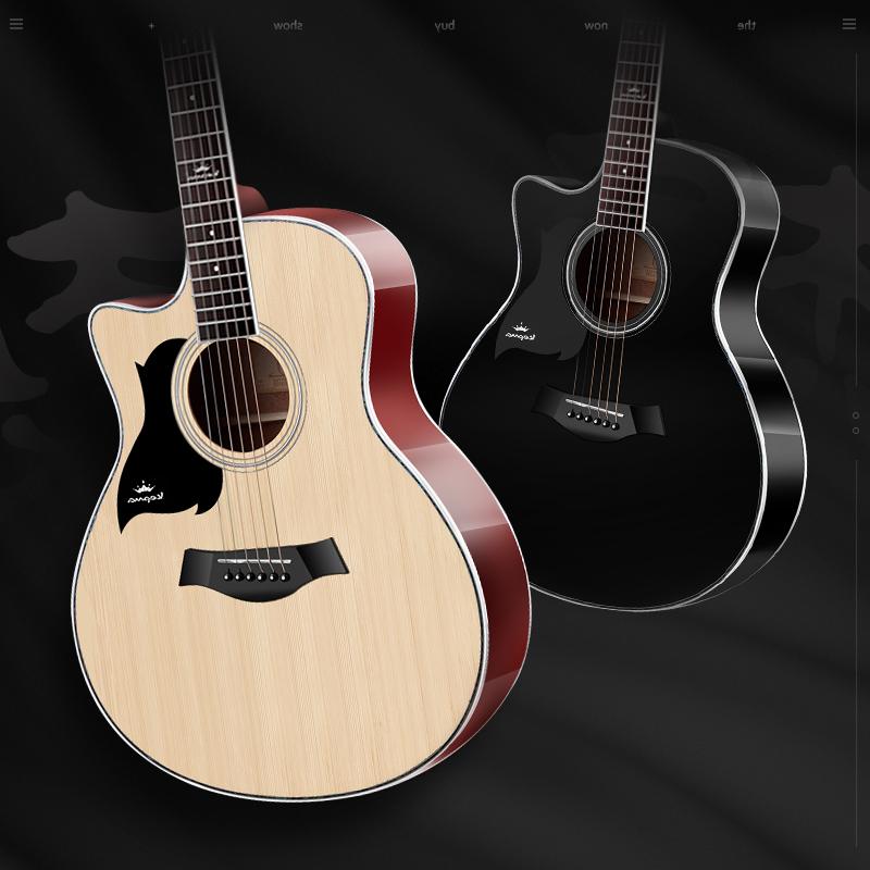 日本HF卡马吉他d1c/a1c卡马民谣电箱初学者入门男女学生木吉他