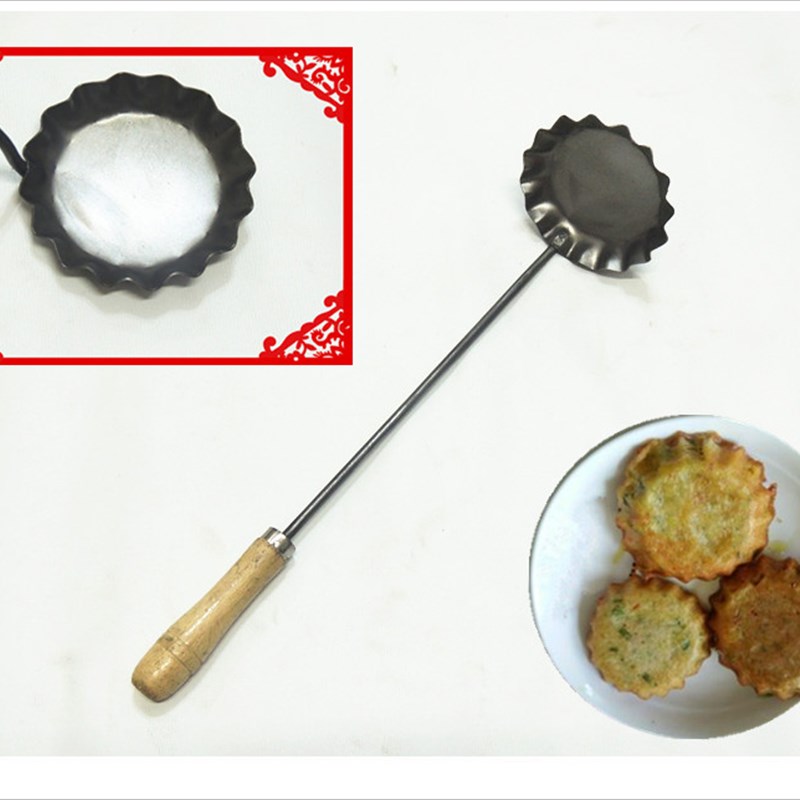 黑铁油墩子模具家用萝卜丝饼油炸工具不粘油端子勺子