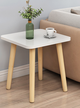 小茶几边几方形茶几边柜沙发边桌实木角简约正方形卧室床头柜小方