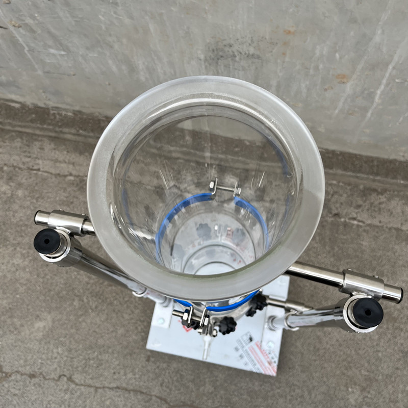 分体式玻璃反应器开口分段式固化液化反应瓶双立柱底盘支架可定做