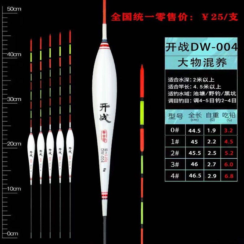 鲢鳙浮漂开战大物黄杨浮漂加粗醒目鱼漂湖库黑坑大物漂防爆加固