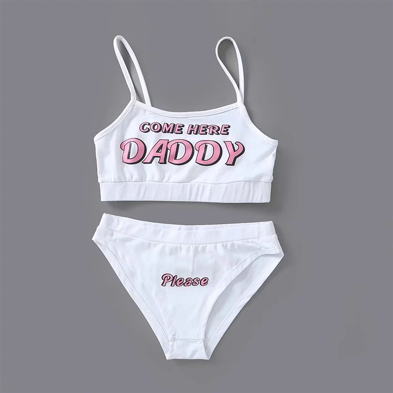 Newest Arrival Women Sexy  Sets COME HERE DADDY Letter Print