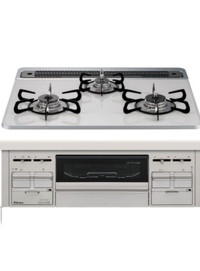 日本代购paloma 百乐满repla嵌入式三口燃气灶双大火单爆炒