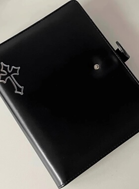 黑色皮质a5卡册韩系高级感3寸追星小卡收纳册拍立得相册收藏卡册