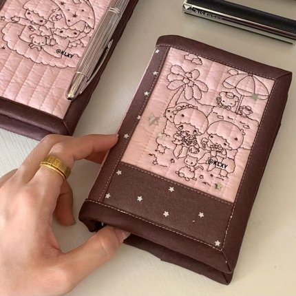 可爱双子星软乎乎a7手账本韩系高颜值多功能笔记本易携带活页本子