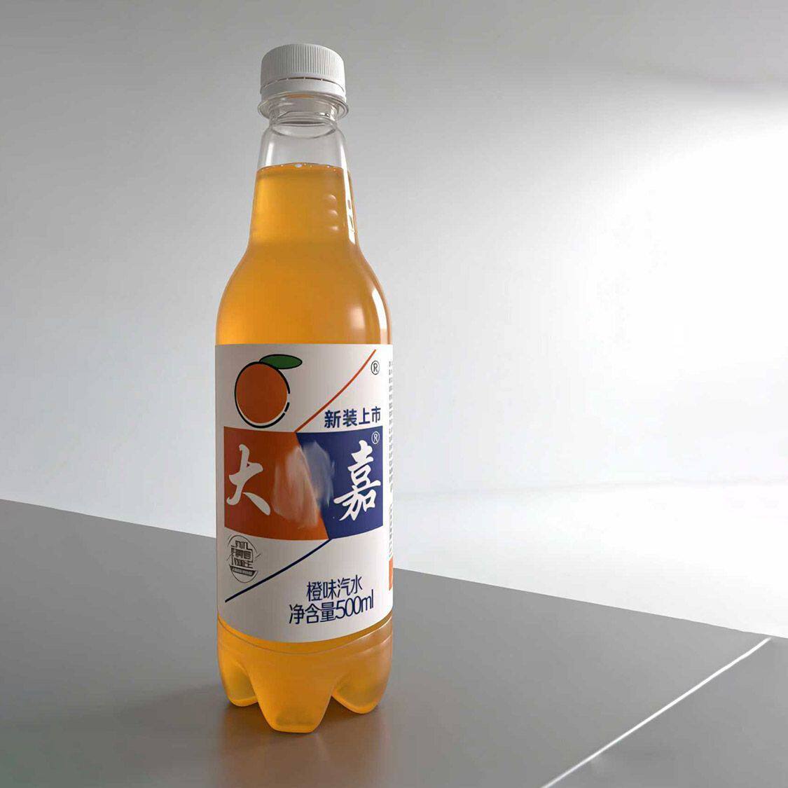 陶山庄园橙味汽水老式怀旧解渴饮料500ml/瓶畅享包邮整箱碳酸饮料