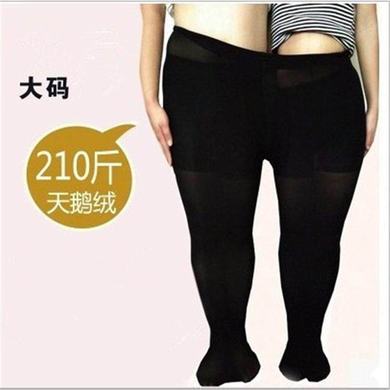 厂家春秋天鹅绒120D加肥加大连裤袜 外贸富姐200斤大码打底裤