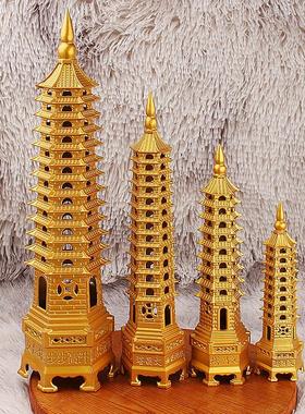 黄铜九层十三层文昌塔家居办公室装饰送礼铜器桌面摆件工艺品