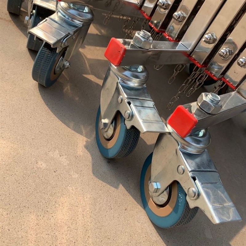 好货不锈钢伸缩围栏幼儿园移动护栏交通道路施工隔离栏户外折叠防