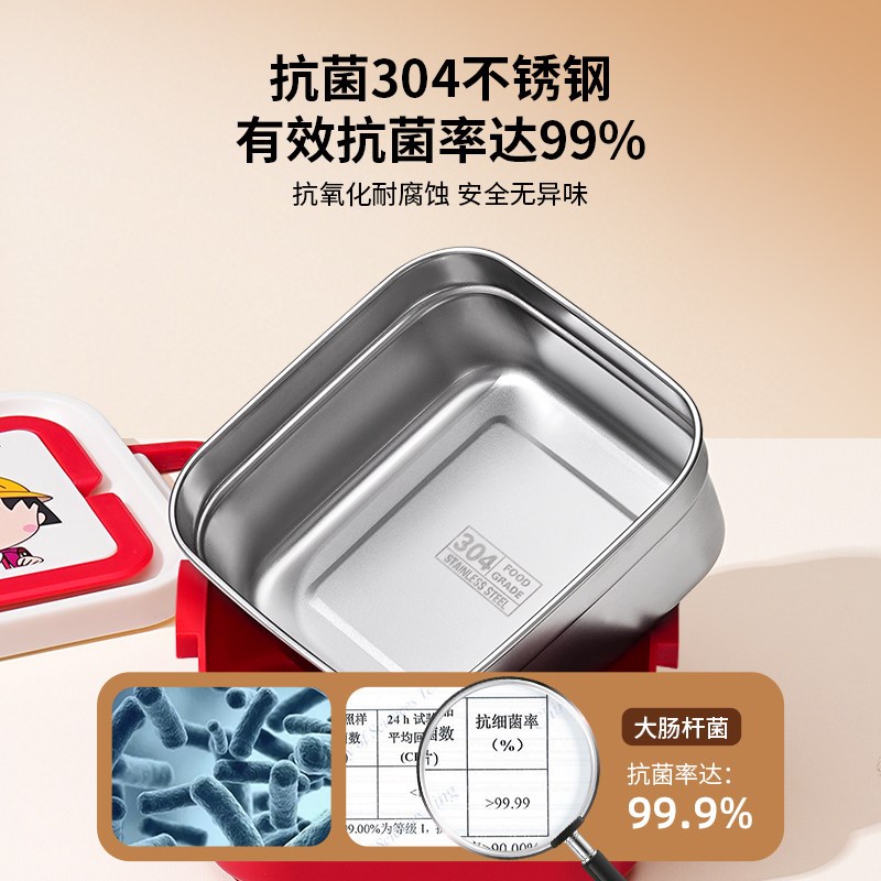 好货保温饭盒微波炉加热上班族分隔便当盒不锈钢学生分格双层带饭