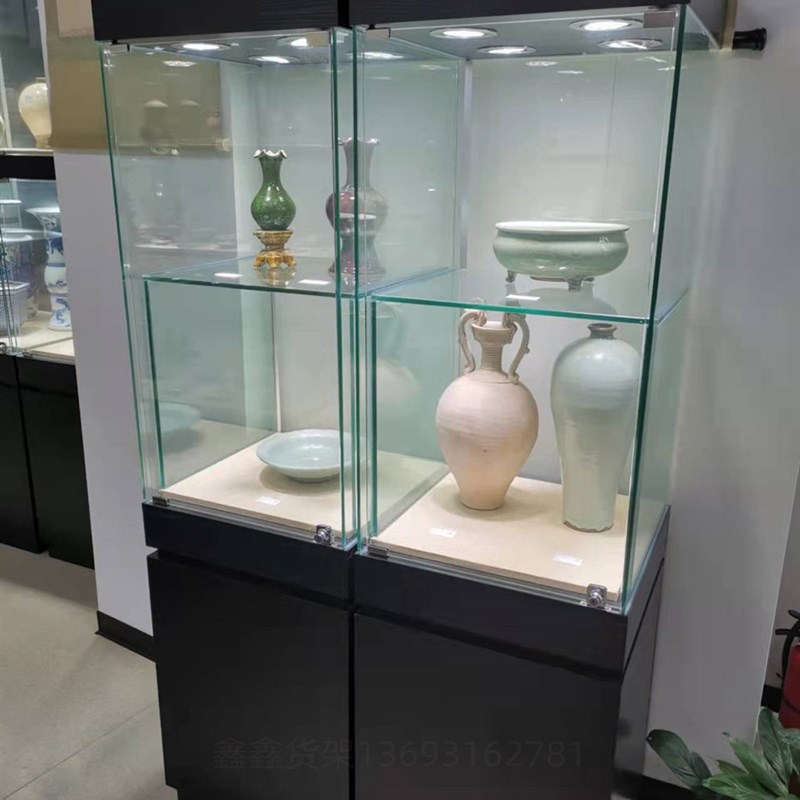 博物馆展示柜古董瓷器文物展览柜艺术雕像展柜玻璃柜台陈列柜定制