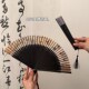 古风扇子夏天便携黑色折扇女式 随身古典中国风汉服旗袍折叠小扇子