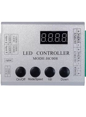 HC008幻彩led控制器2811WS2812B1903全彩灯带12V无线遥控调光器5V