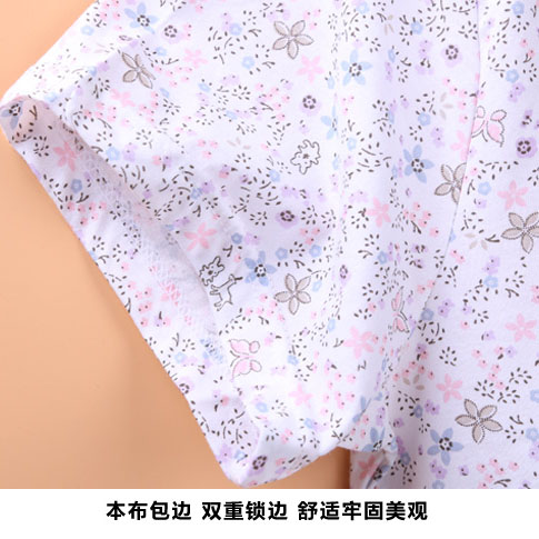 女士纯棉开衫短袖睡衣中老年人汗衫背心大码妈妈对襟夏全棉睡裤薄