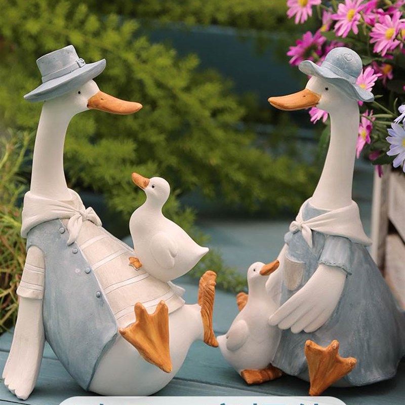 户外花园装饰鸭子摆件可爱情侣动物装饰品办公室客厅阳台桌面布置,家居饰品,户外/庭院摆件,淘宝优惠券,粉丝福利购,淘宝优惠卷