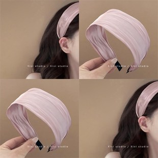 明媚假日 显脸小头箍氛围感发卡盘发器复古头饰 少女心宽边发箍