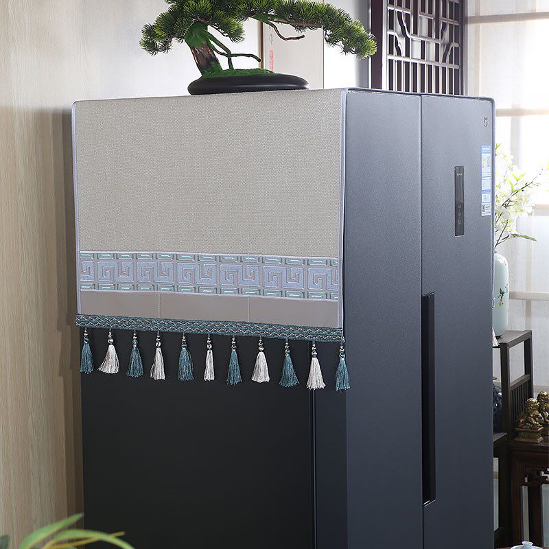 冰箱盖布防尘布高端单双开门冰箱顶收纳洗衣机罩多用盖巾2024新款