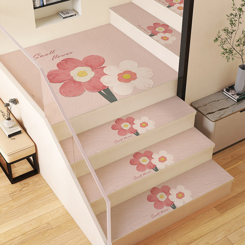 小清新楼梯垫可擦洗皮绒隔音防滑铁楼梯塑胶自粘地毯复式专用脚垫,居家布艺,楼梯垫,淘宝优惠券,粉丝福利购,淘宝优惠卷