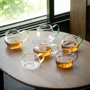 耐热茶杯子 加厚玻璃公道杯分茶器公杯茶具配件功夫家用大号套装
