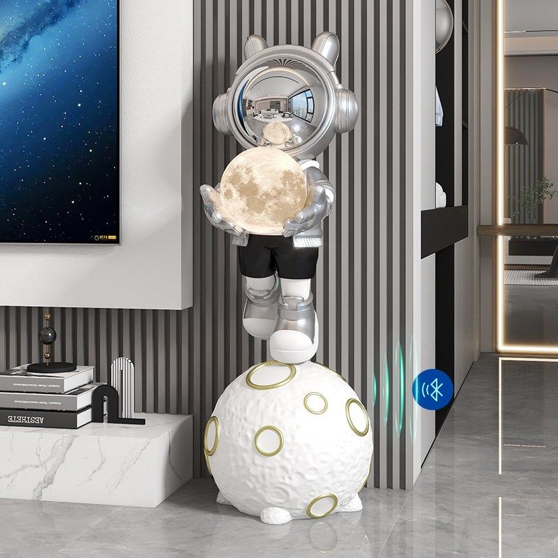 宇航员太空人客厅电视柜沙发旁大型落地摆件网红轻奢装饰品灯卡通,家居饰品,落地摆件,淘宝优惠券,粉丝福利购,淘宝优惠卷