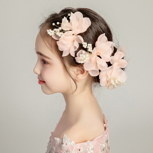女童发饰儿童礼服配饰女孩头饰甜美可爱小公主饰品优雅发钗花套装