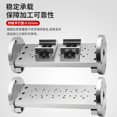 170/210高精四轴转台L块单双边桥板尾座连接板圆盘自定心虎钳底座