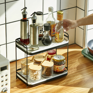 厨房沥水架托盘晾放碗碟水果蔬菜杯子架二层多功能台面收纳置物架