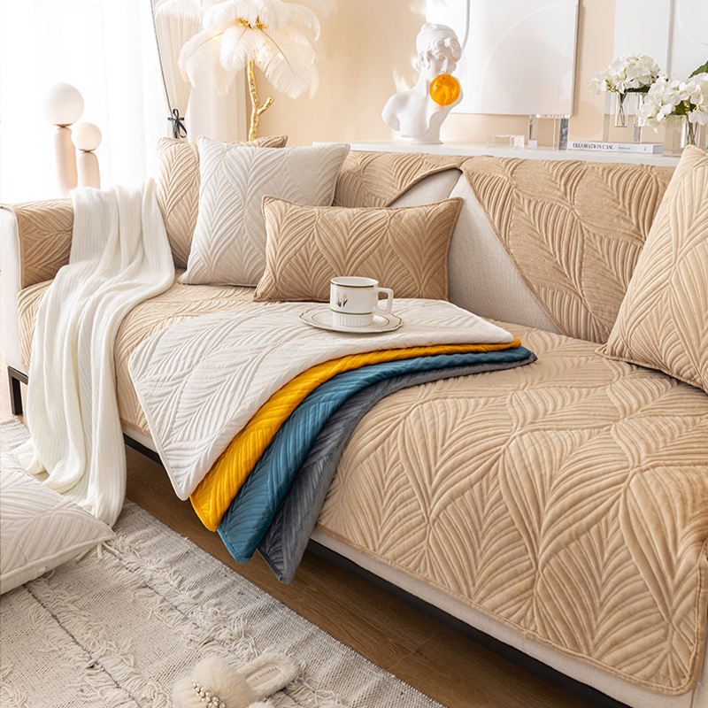 沙发垫冬季沙发套罩垫子坐垫短毛绒四季通用2024简约现代盖布盖巾