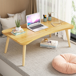 床上书桌笔记本电脑实木腿家用小桌板宿舍用大学生写字学习神器
