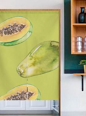 Modern Simple Door Curtain Fruit Pattern Partition Curtain H