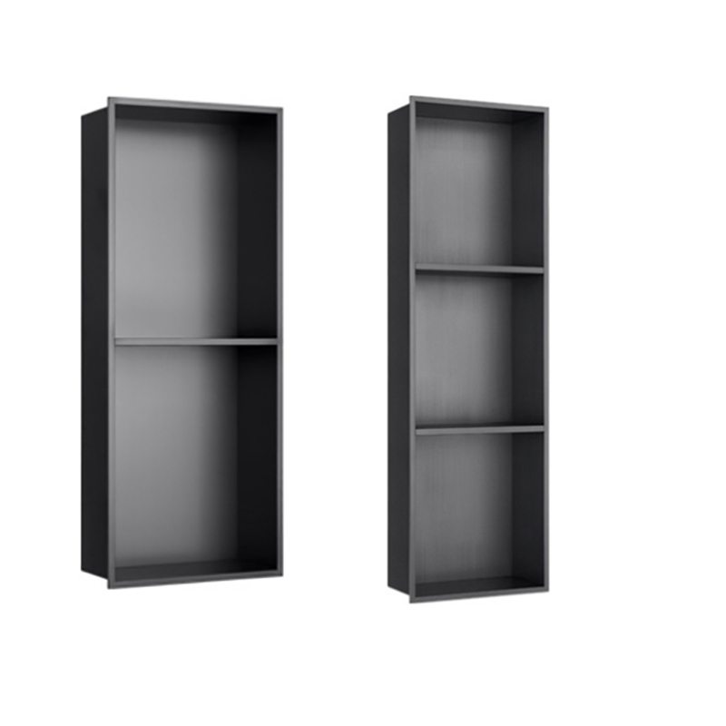 304不锈钢壁龛暗装嵌入式卫生间酒店浴室极窄双层置物架定制包邮