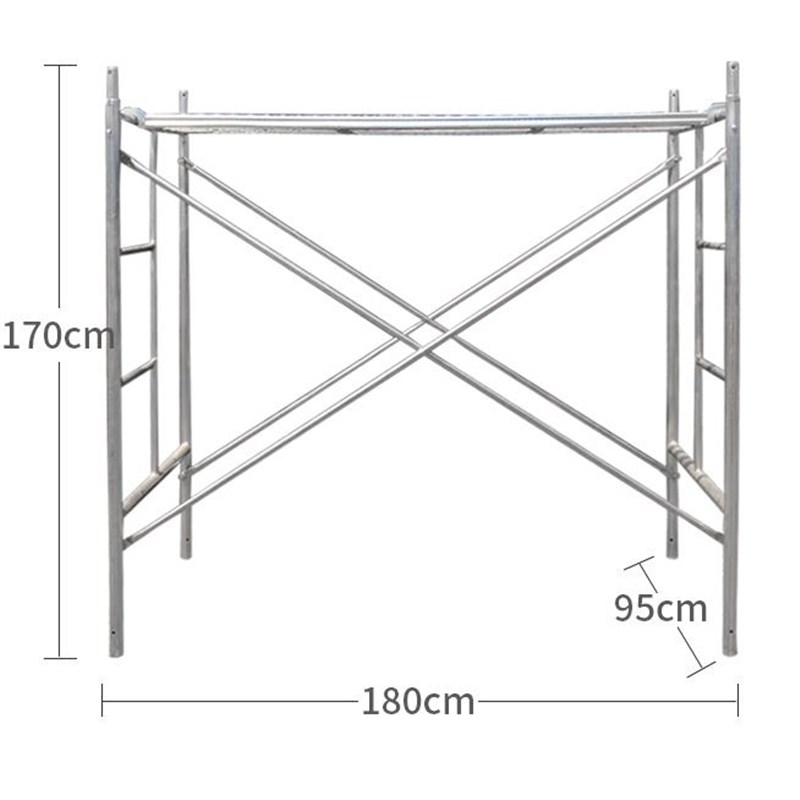 加工定做组合门式脚手架 建筑施工半架横杠移动脚手架镀锌架