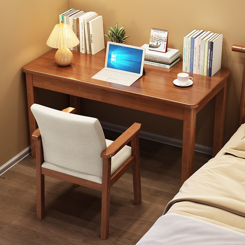 实木书桌书房简易工作台家用卧室学生写字桌子简约现代办公电脑桌
