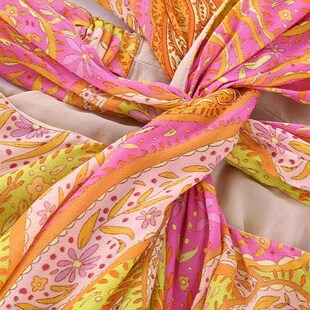 极速Zevity Cashew Print Chi Neck Floral Vintage Women Nuts