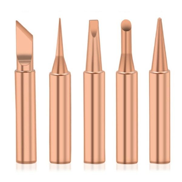 5pcsset Soldering Iron Tips Pure Copper 900MT Soldering