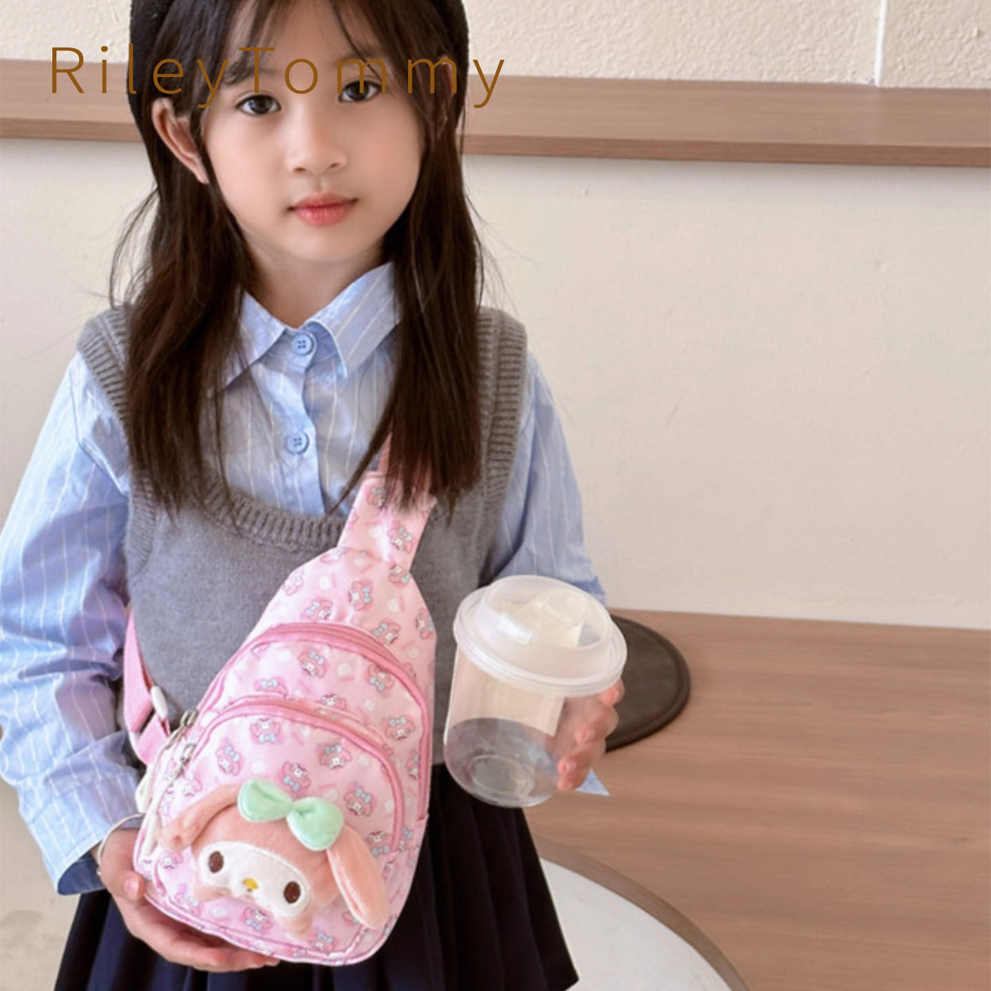 英国RileyTommy儿童斜挎可爱玩偶胸包超萌包女童零钱小孩子单肩包
