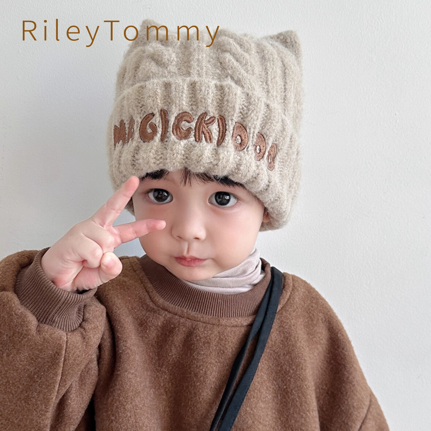 英国RileyTommy儿童秋冬针织帽