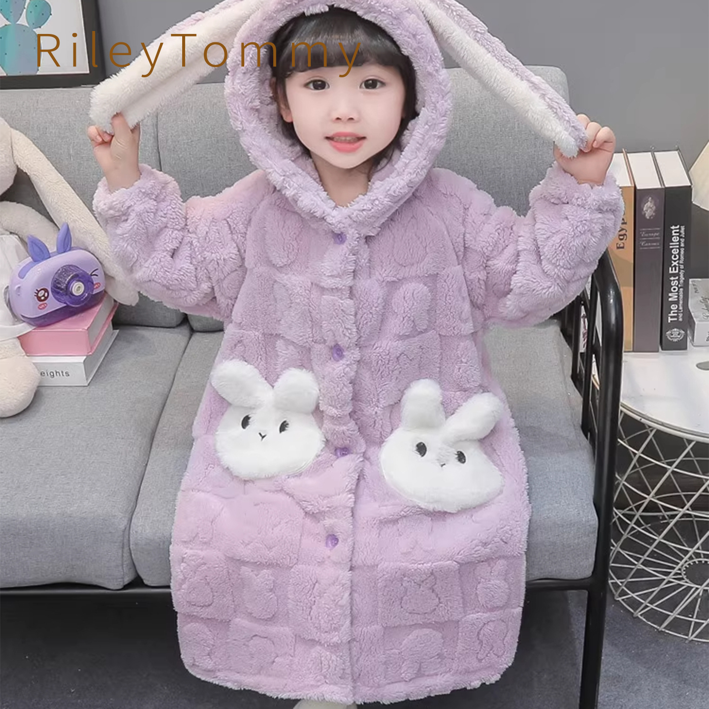 英国RileyTommy保暖长款家居袍