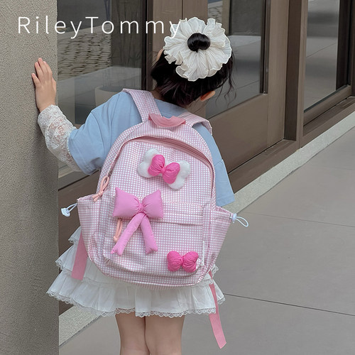 英国RileyTommy一年级粉色双肩包