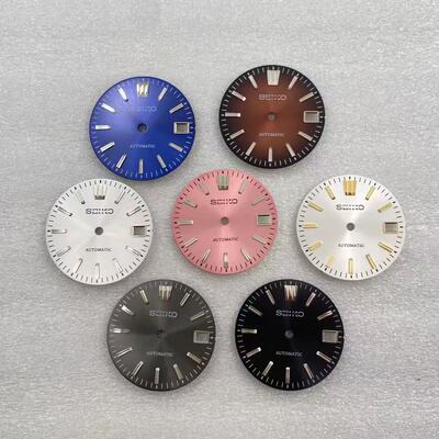 新款日志梯形钉表盘配件 表盘直径：28.5mm 适配NH35机芯