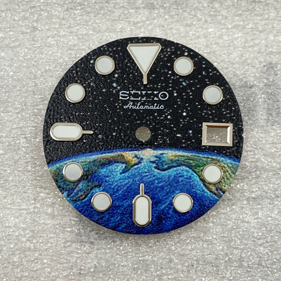 新款NH35机NH34机表盘手表改装浩瀚宇宙星空28.5mm表盘绿夜光